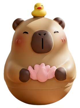 卡皮巴拉不倒翁摆件解压治愈系情绪稳定神器送女朋友的精致小礼物