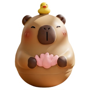 卡皮巴拉不倒翁摆件解压治愈系情绪稳定神器送女朋友的精致小礼物