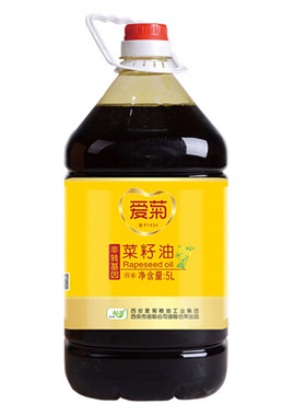 爱菊非转基因三级5升装菜籽油