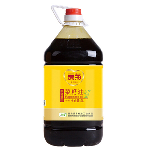 爱菊菜籽油非转基因三级浸出纯正菜籽油5L桶装农家食用油油泼辣子