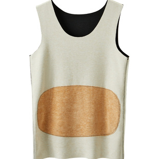 雅鹿保暖背心男士羊绒蚕丝发热加绒加厚打底衫秋冬季内搭上衣男款