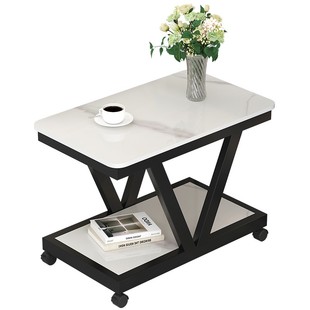 轻奢岩板沙发边几边柜侧边柜角几客厅网红小桌子小茶几迷你可移动