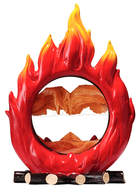 红红火火流沙画摆件客厅玄关电视柜办公室前台装饰品乔迁开业礼物