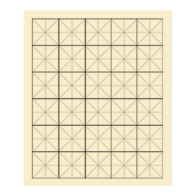 日课纸米字格批发毛笔书法大中楷练字半生半熟仿古色宣纸斗方