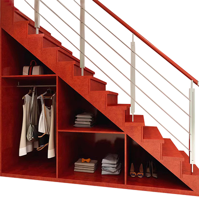 楼梯柜公寓复式定制钢木定做衣柜