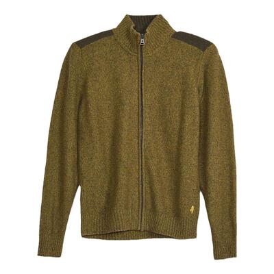 MCS春秋合身羊毛立领针织衫男士