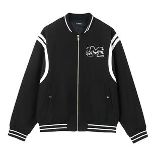 a022025新款秋季棒球服绣花宽松版潮流时尚立领轻奢高级外套女