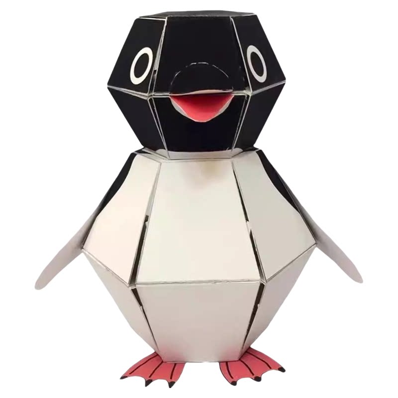 3D立体企鹅折纸弹跳解压手工