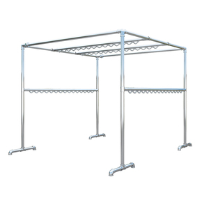 镀锌钢管四方晾衣架户外庭院落地防风晒被架楼顶遮阳架爬棚瓜果架