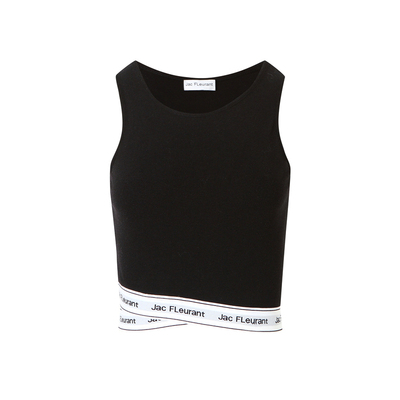 时尚简洁打底高腰无袖背心小衫潮