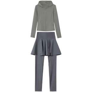 绝美瑜伽服套装女2026新款高级感普拉提训练健身衣外套运动长裤裙