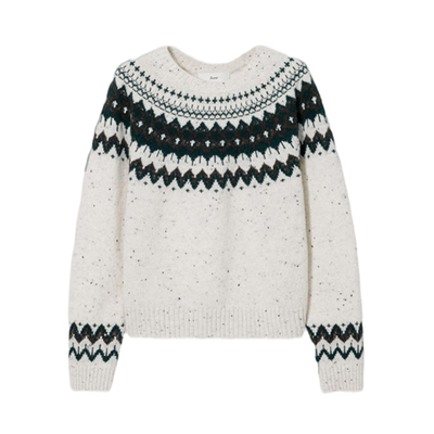 费尔岛羊毛毛衣Dunst圆领