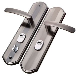 防盗门拉手防火门把手加厚 黑金执手锁 防盗门锁拉手配件整套面板