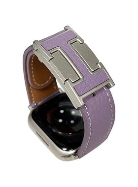 秋冬荔枝纹H磁吸扣iwatch表带