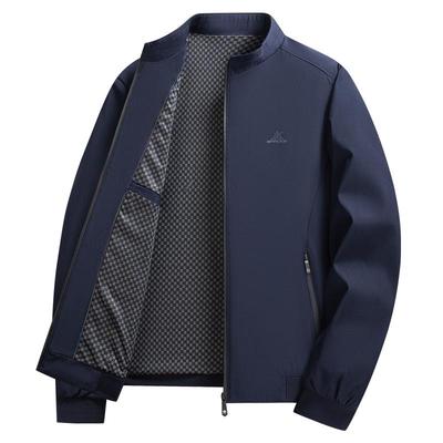 罗萌立领秋季宽松型夹克