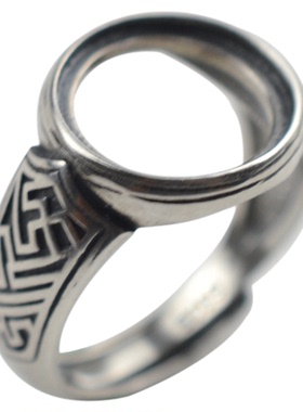 燕子家男款925纯银diy底座戒托