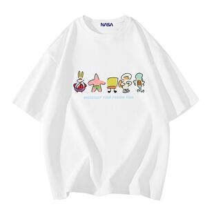 NASA STUSY美式高街2026新款夏装男款上衣服情侣潮牌男士短袖T恤