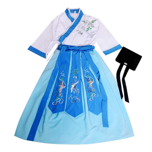 儿童古装秀花鞋舞蹈鞋汉服女童绣花鞋中国风手工布鞋老北京布鞋