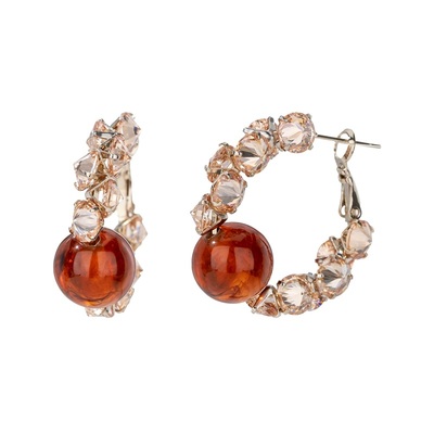 【新品】仿水晶圈圈耳扣秋冬耳饰女耳环方圆脸2025新款爆款高级感