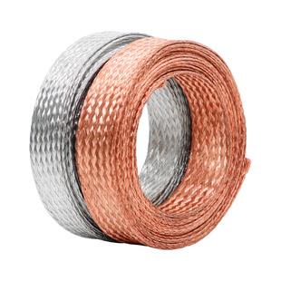 紫铜编织带接地线软连接扁铜绞线16/25/50平方裸线导电带镀锡铜带