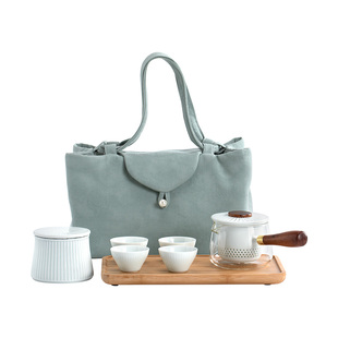 南山先生东篱快客杯家用客厅陶瓷茶壶茶盘便携式旅行功夫茶具套装