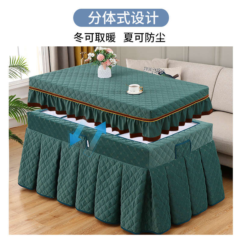 烤火桌罩套冬季长方形加绒加厚桌布高端电炉罩套取暖烤火茶几罩套