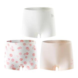 【女童内裤】拉比儿童纯棉内裤小女孩打底平角裤中大童短裤3条装