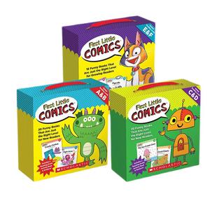 【自营】英文原版 First Little Comics Parent Pack Levels ABCDEF 56册附贴纸 全彩盒装儿童宝宝启蒙漫画读物