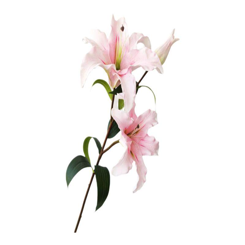 太逼真了仿真手感PU保湿百合花束客厅装饰摆件设抖音盆栽假花