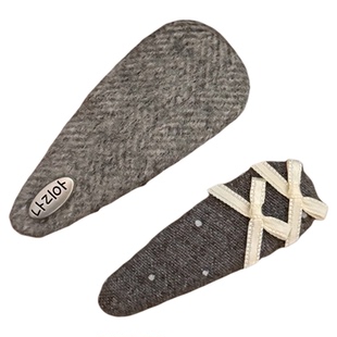 韩韩的柔光灰~原创简约毛绒发夹对夹侧边刘海夹高级感洋气发饰