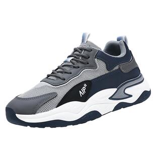 男鞋春季青少年运动休闲增高厚底轻便舒适软底不累脚旅游老爹潮鞋