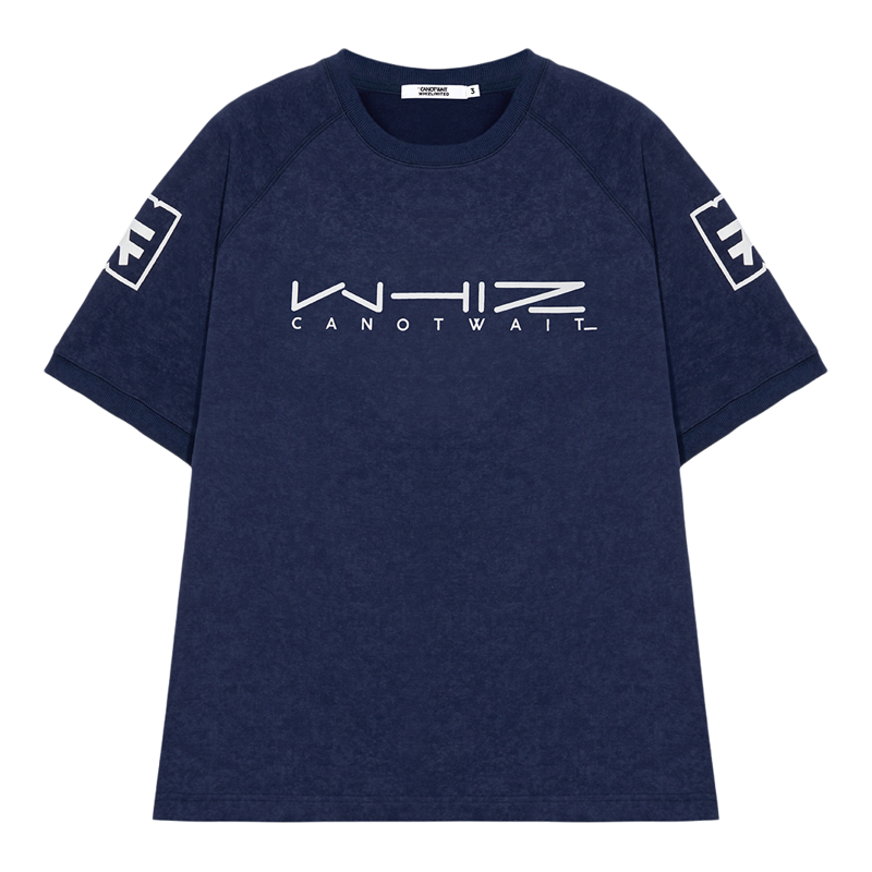 【新品】CANOTWAIT陈伟霆卫衣WHIZLIMITED联名做旧短袖卫衣秋复古