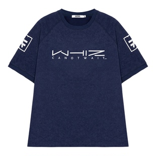 【新品】CANOTWAIT陈伟霆卫衣WHIZLIMITED联名做旧短袖卫衣秋复古