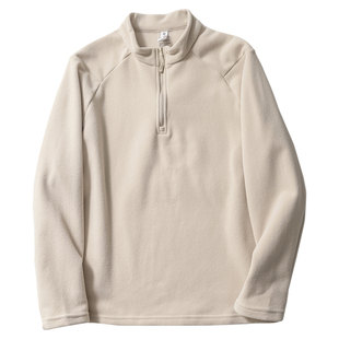 重磅推荐！上身保暖无拘束！秋冬男士一体暖绒半拉链长袖卫衣外套