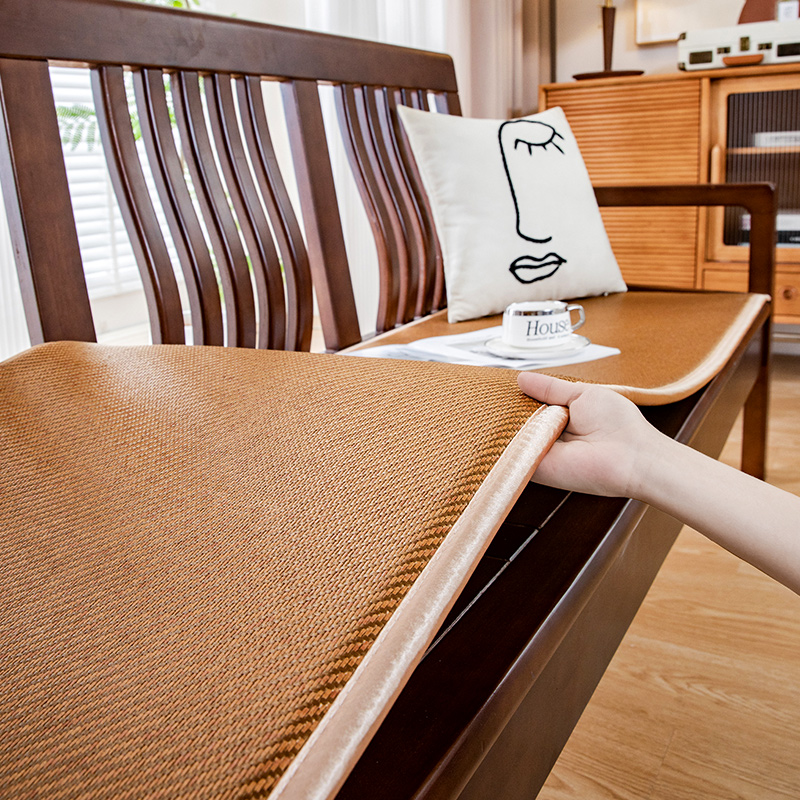 新中式实木藤席沙发垫2025新款夏季红木沙发凉席坐垫防滑夏天凉垫