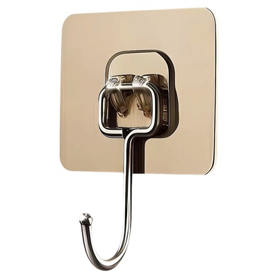 新款拉丝强力挂钩无痕粘钩粘胶墙面免打孔拉丝金拉丝银门后粘胶贴