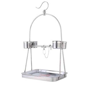 玄凤鹦鹉不锈钢鸟架八哥伯劳鸟站架专用中小鹦鹉笼用品大全脚链