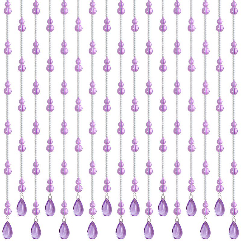 紫色葫芦水晶珠帘隔断帘卫生间风水帘客厅玄关挂帘卧室门帘免打孔