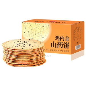 原滋緣味食品商行鸡内金山药茯苓焦饼薄脆黑芝麻饼干无糖精养食品胃健康养生零食x3