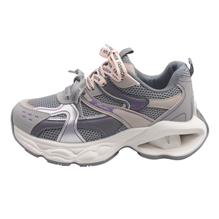 超火爆款厚底老爹鞋女增高显脚小2026新款春秋百搭运动休闲阿甘鞋