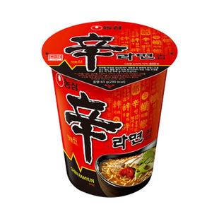 韩国进口农心辛拉面小杯面牛肉味碗面迷你mini小杯泡面小碗方便面