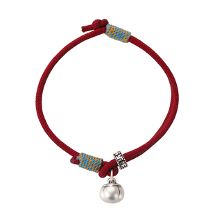 【巷南】999纯银柿柿如意手链新年红绳手串2026本命年手镯闺蜜女