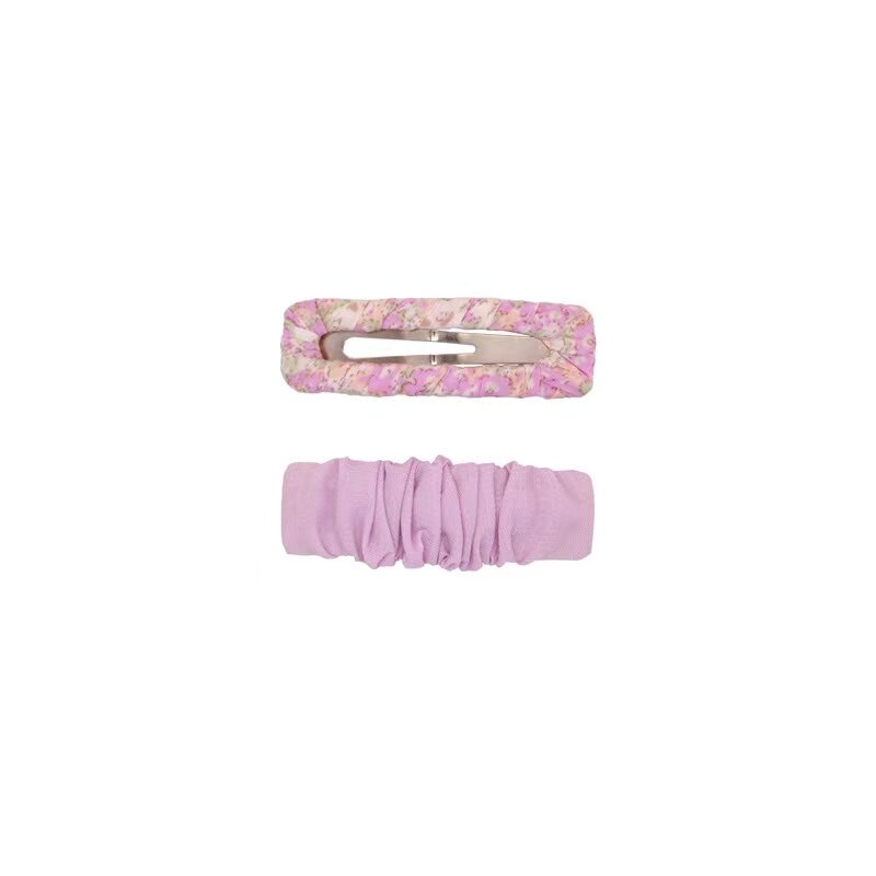 2个装小清新碎花布艺发夹甜美百搭BB夹刘海夹日韩少女发卡发饰品