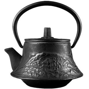 日本龙颜堂南部铁壶小号富士山铸铁壶纯手工老铁壶急须壶煮水茶壶