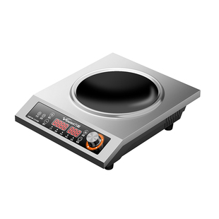 万和家用款电磁炉凹面3500w大功率猛火爆炒菜锅一体商用电炒灶