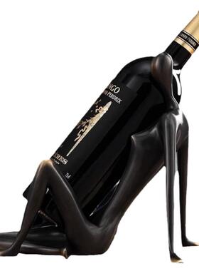 装饰品客厅红酒架摆件新中式