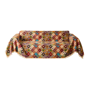 美式棉麻加厚沙发盖巾波西米亚风全包一整张防猫抓沙发套罩沙发垫