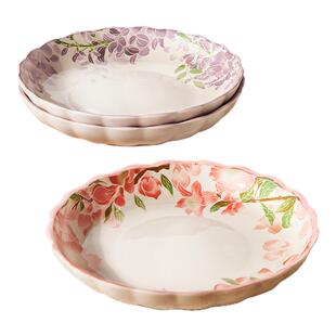 小清新陶瓷盘子菜盘家用2026新款碗盘餐具好看的餐盘深盘炒菜碟子