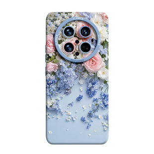 适用华为mate80promax手机壳mate60pro保护70套30新款50的40外壳+后mt女Air十pr0高级感硅胶轻奢防摔瀑布花墙