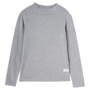 【轻暖含羊毛打底衫】棉叔叔女童男童小半高领磨毛打底衫冬季T恤